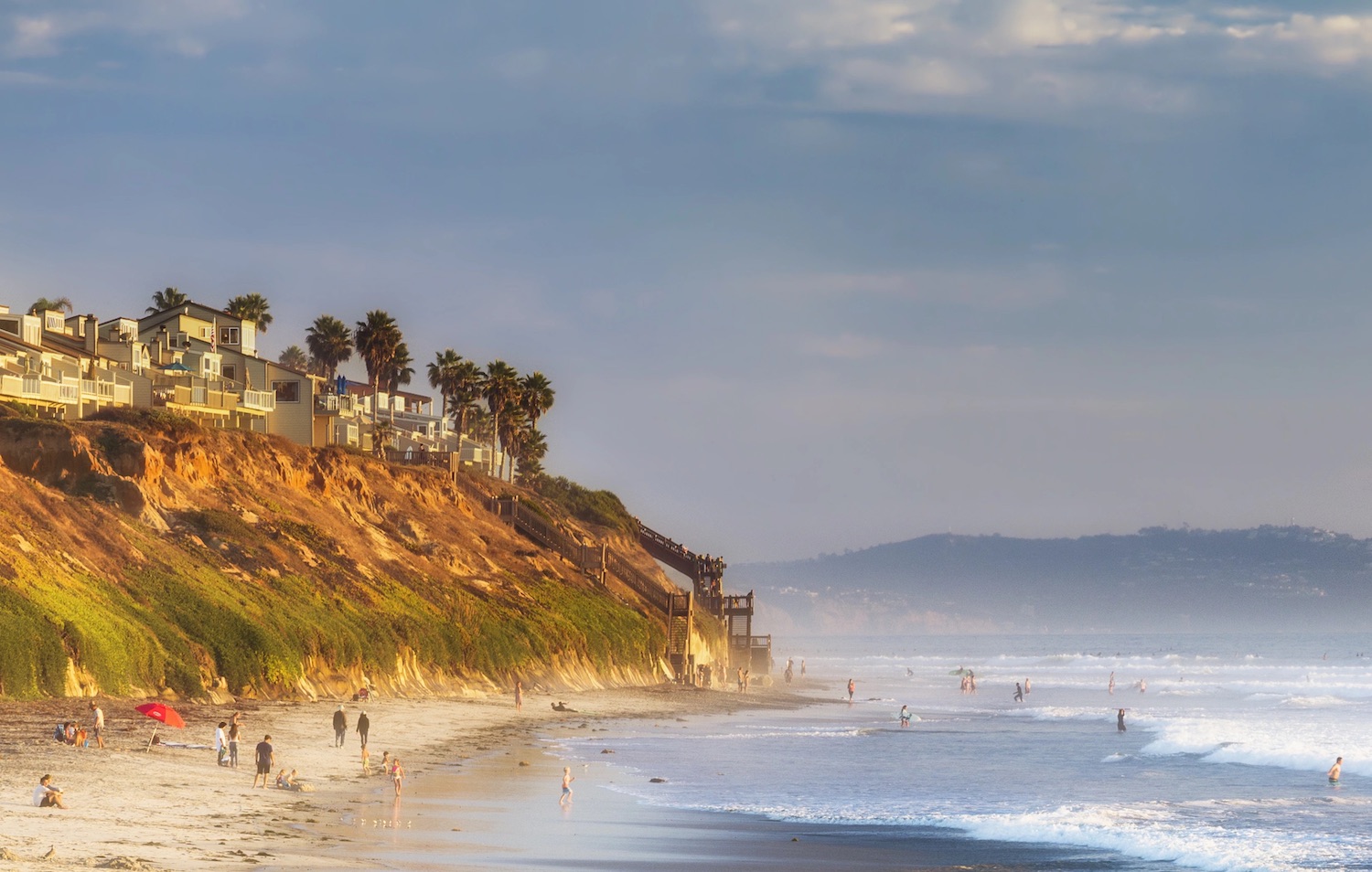 Less crowded San Diego beaches featuring South Ponto Beach in Carlsbad