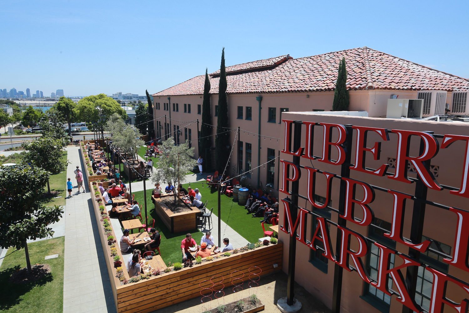 Exterior of Liberty Station Market in Point Loma, San Diego