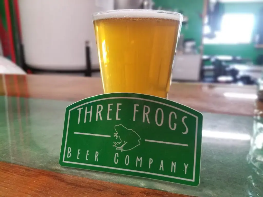 Beer from San Diego brewery Three Frogs Brewery located in Santee