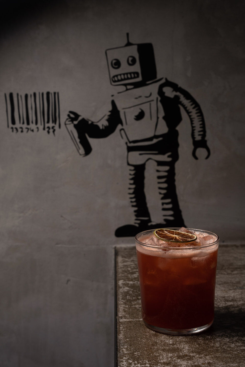 Hoxton Manor - cocktail and robot