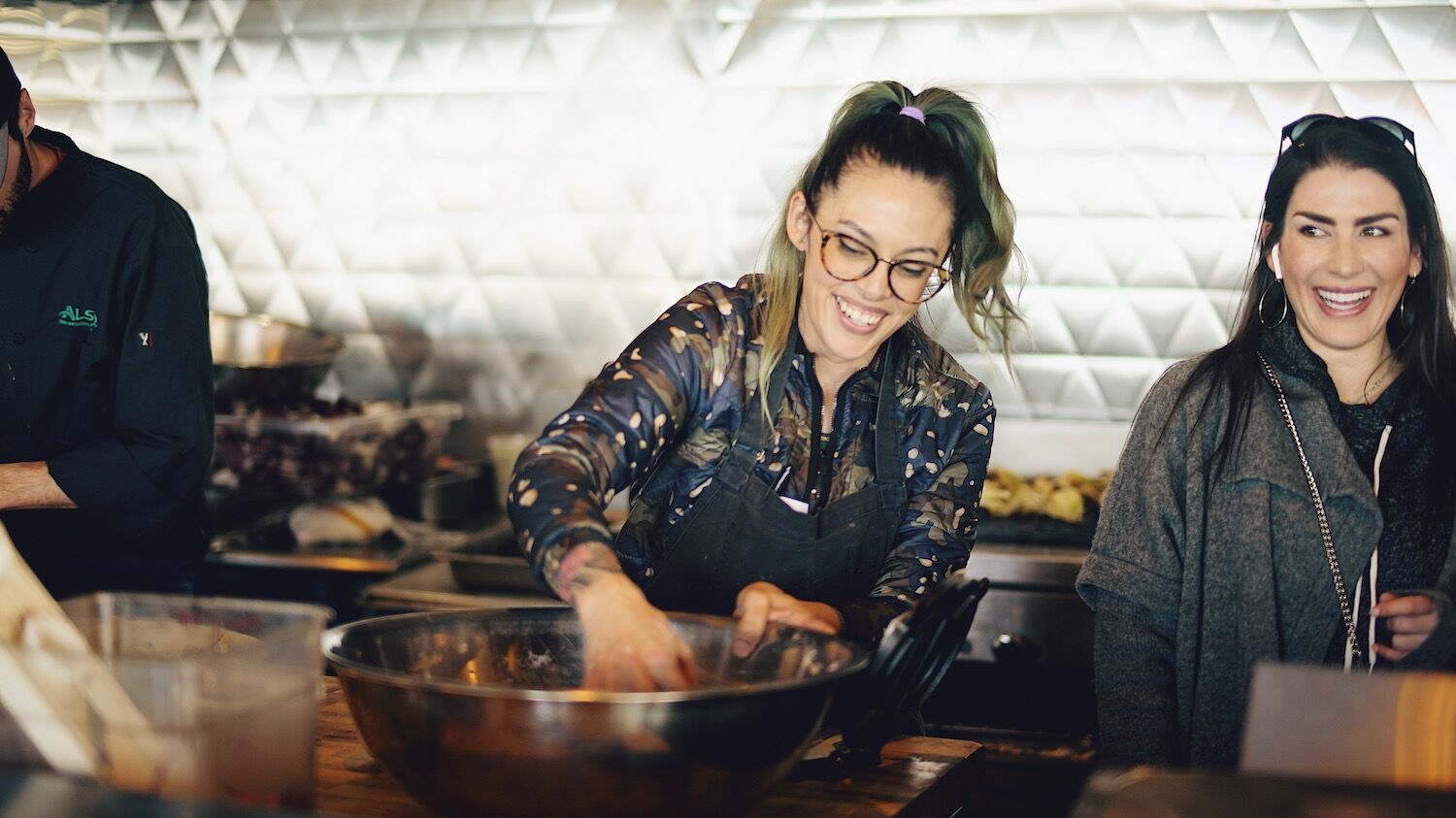 Claudette Zepeda cooking