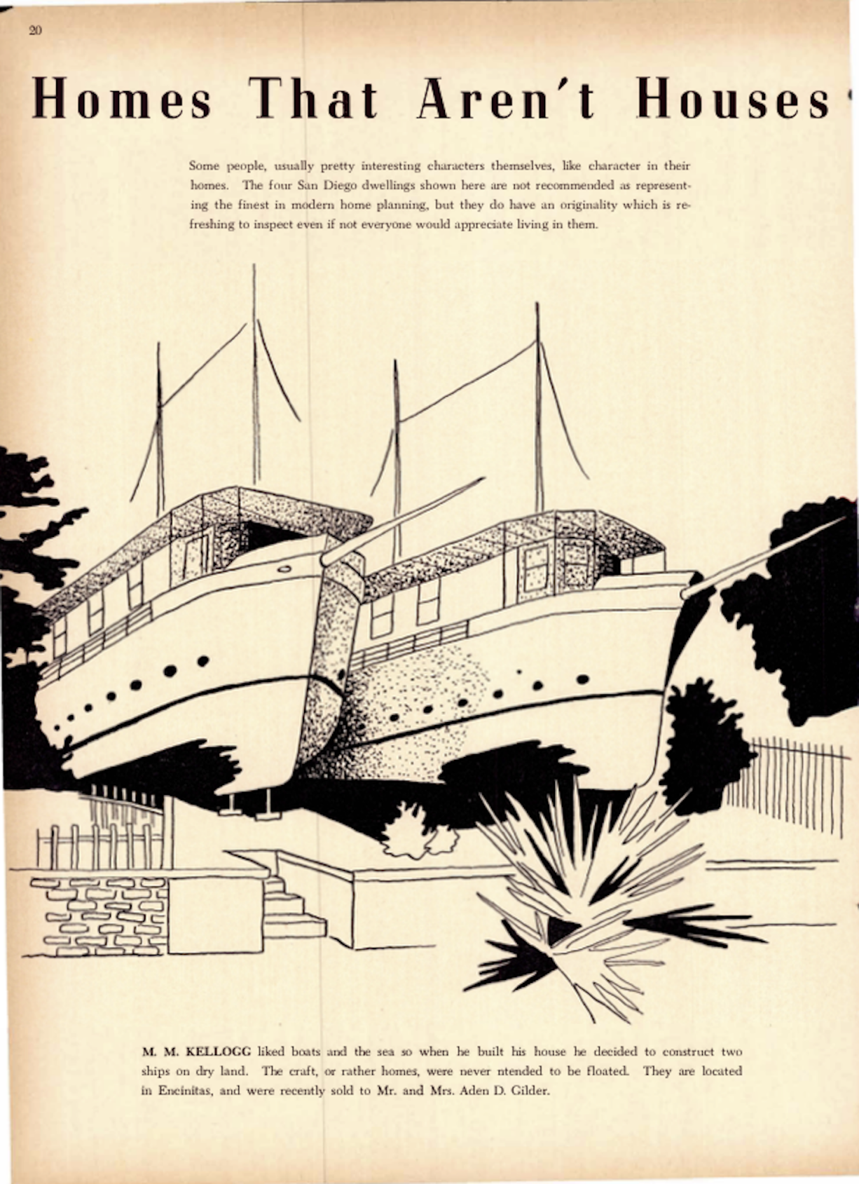 1949 Boat Houses San Diego Magazine