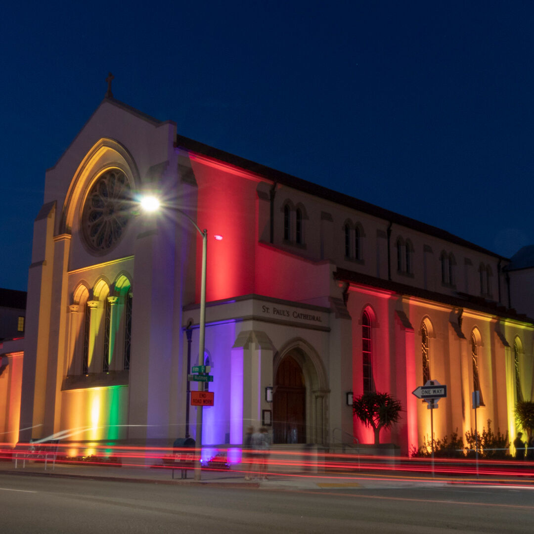 Light Up the Cathedral San Diego Pride