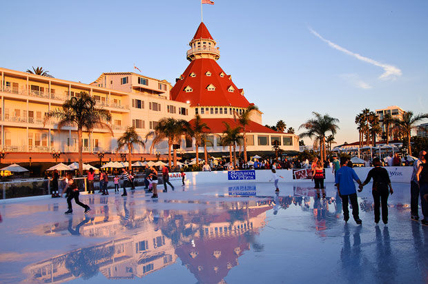 Ice Skating at the Hotel Del Coronado