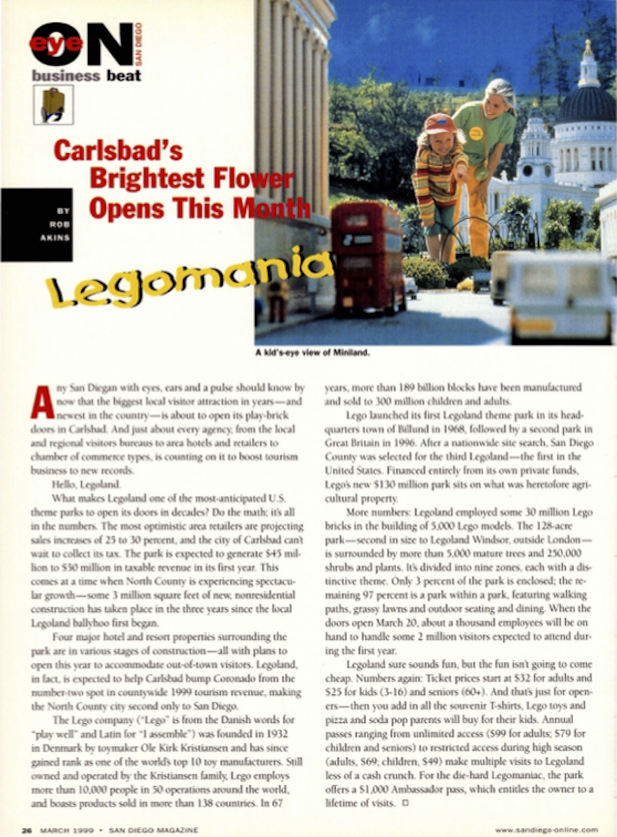 1999 Legoland San Diego Magazine