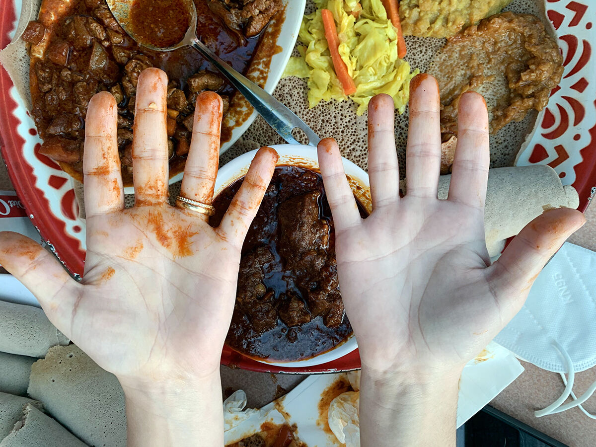 Awash Ethiopian Restaurant / Messy Hands