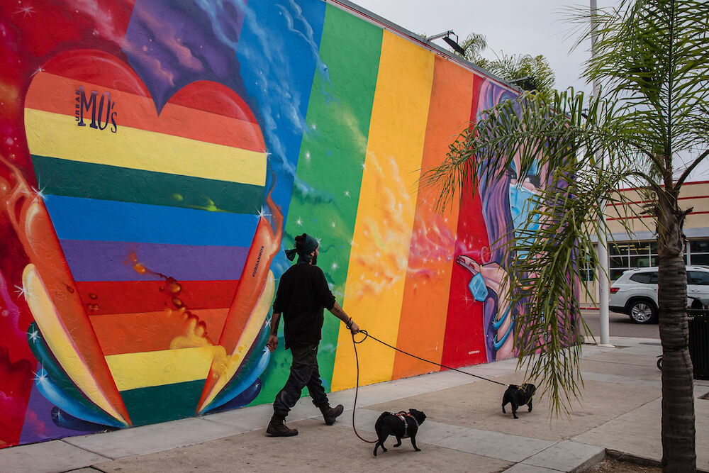 Pride - rainbow mural