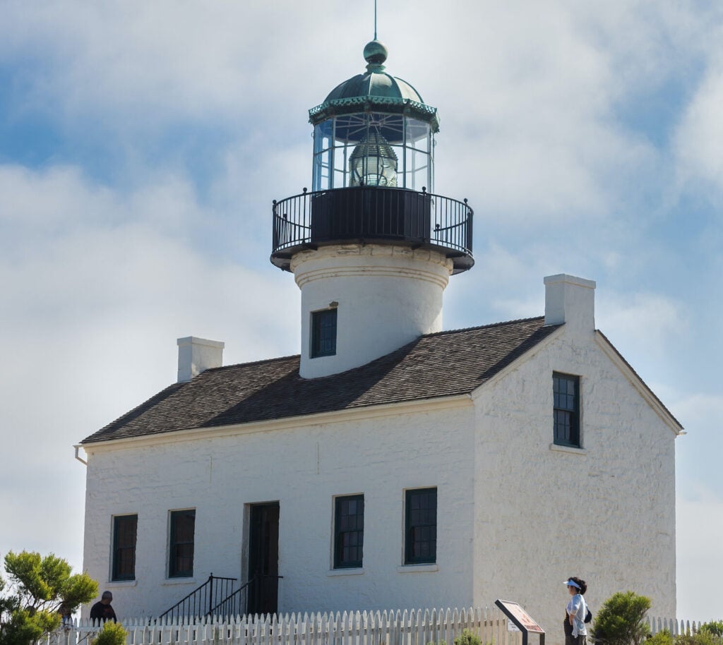 Old Point Loma Lighthouse located in the Cabrillo National Monument Park