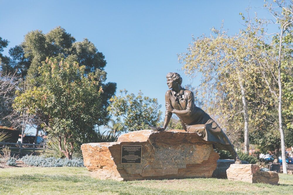 Rancho Santa Fe - Lilian J Rice statue