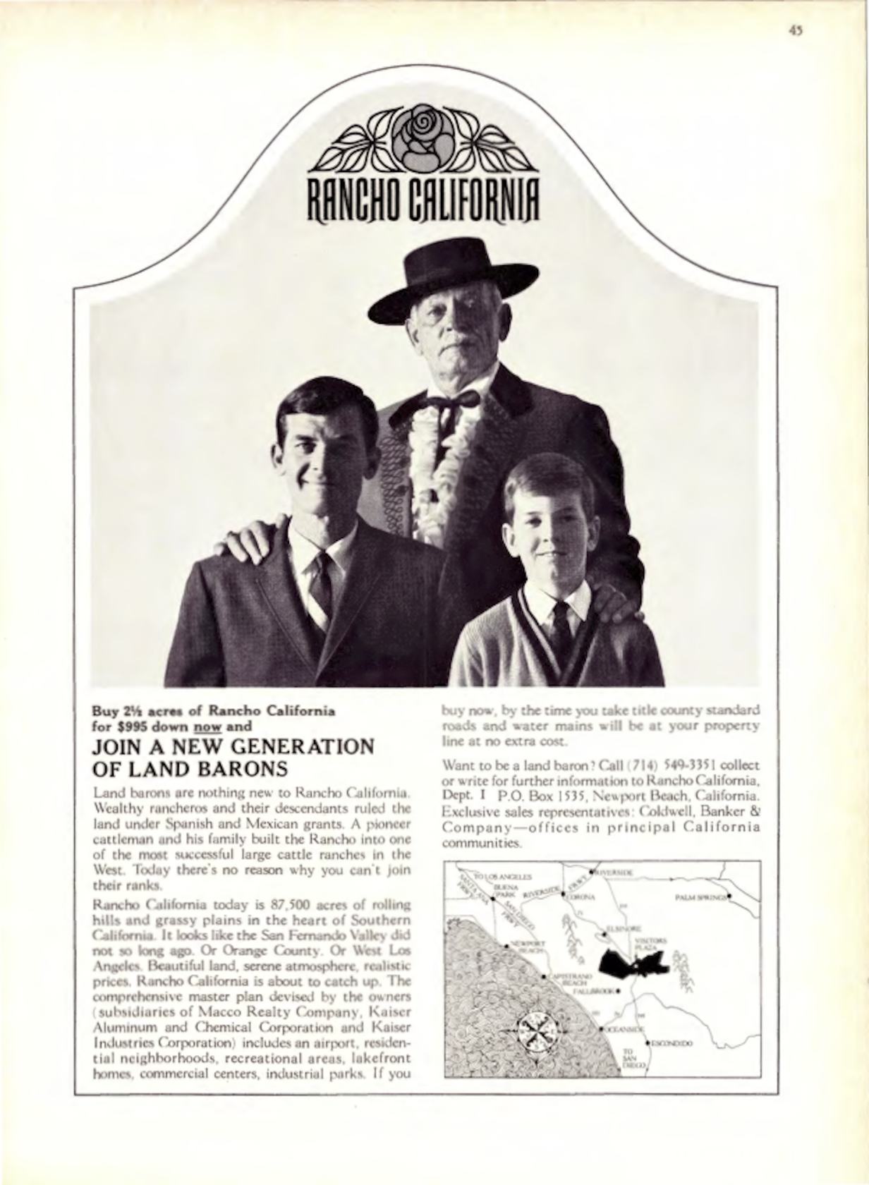 1966 Land Barons San Diego Magazine Ad