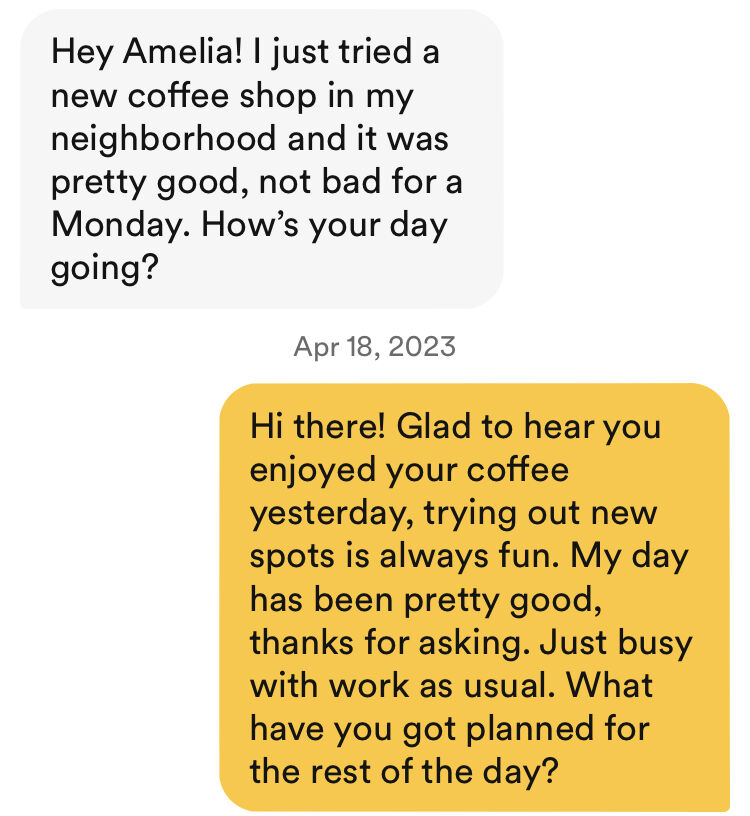 Bumble BFF Message