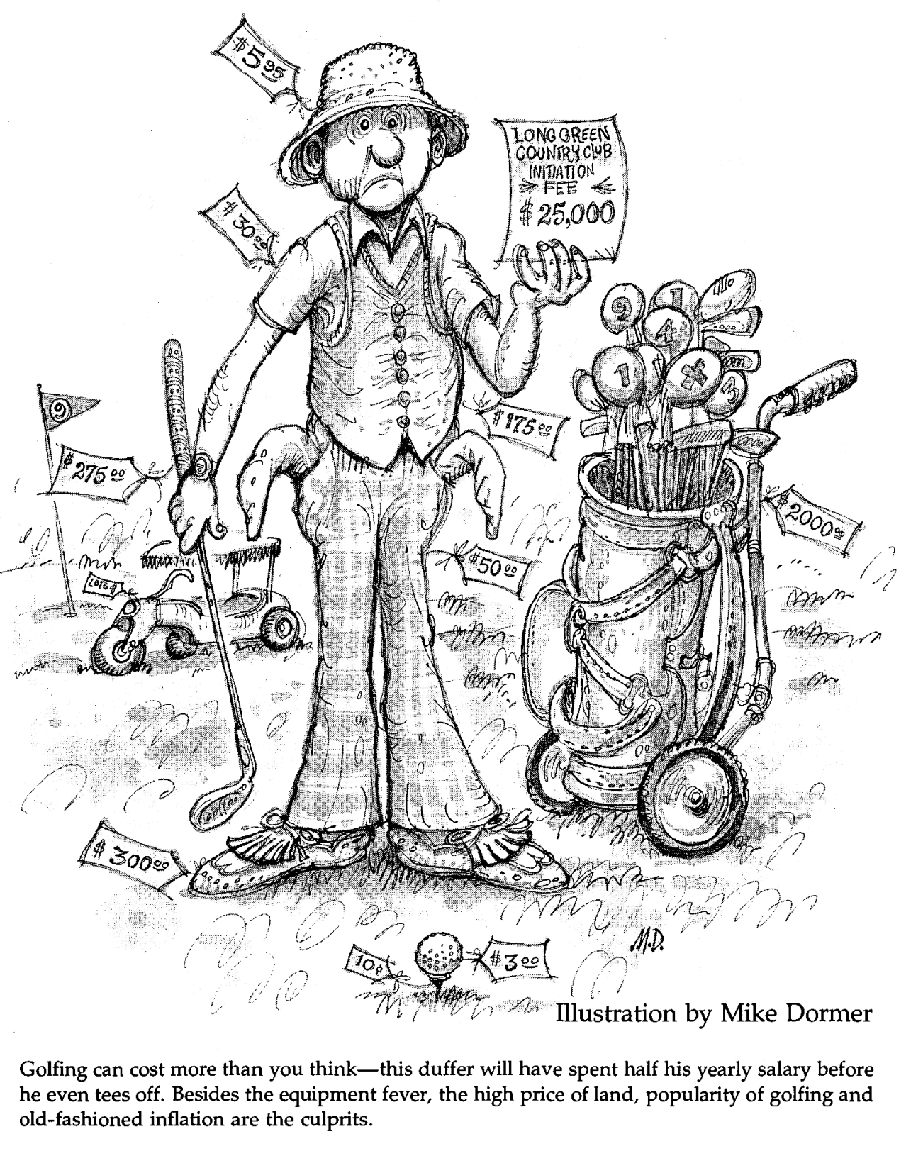 Golf cartoon June 1979 San Diego Magazine Historical Cartoon
