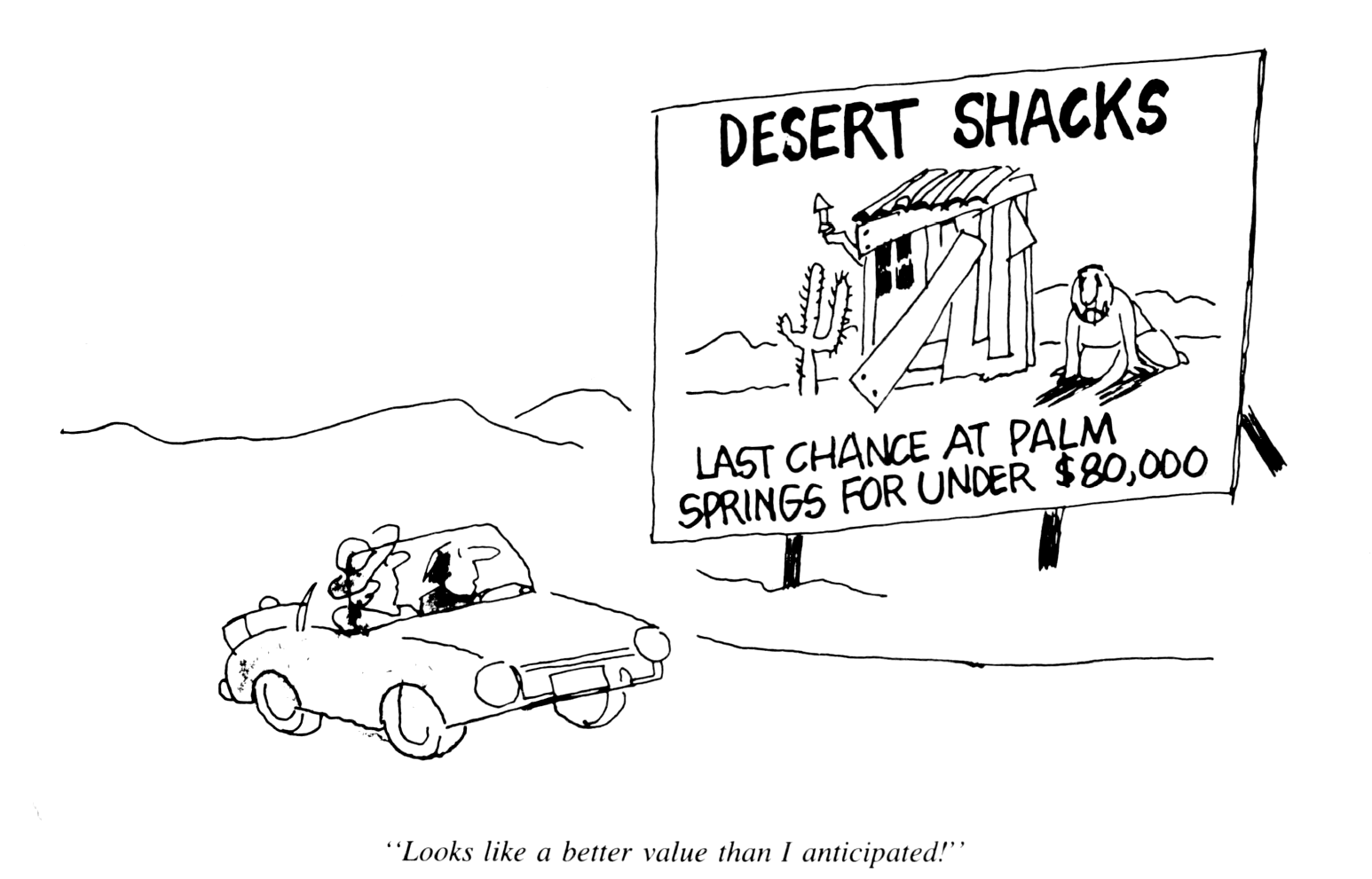 October 1984 Palm Springs Shack) San Diego Magazine Historical Cartoon