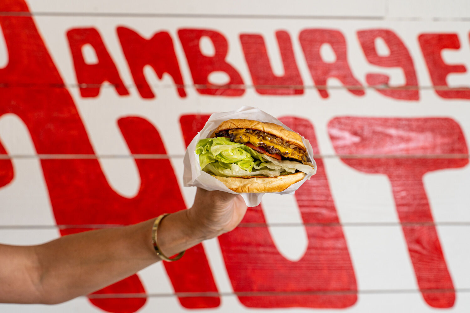 Hamburger Hut Sign Burger