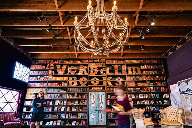 Interior of Verbatim Books North Park Bookstore