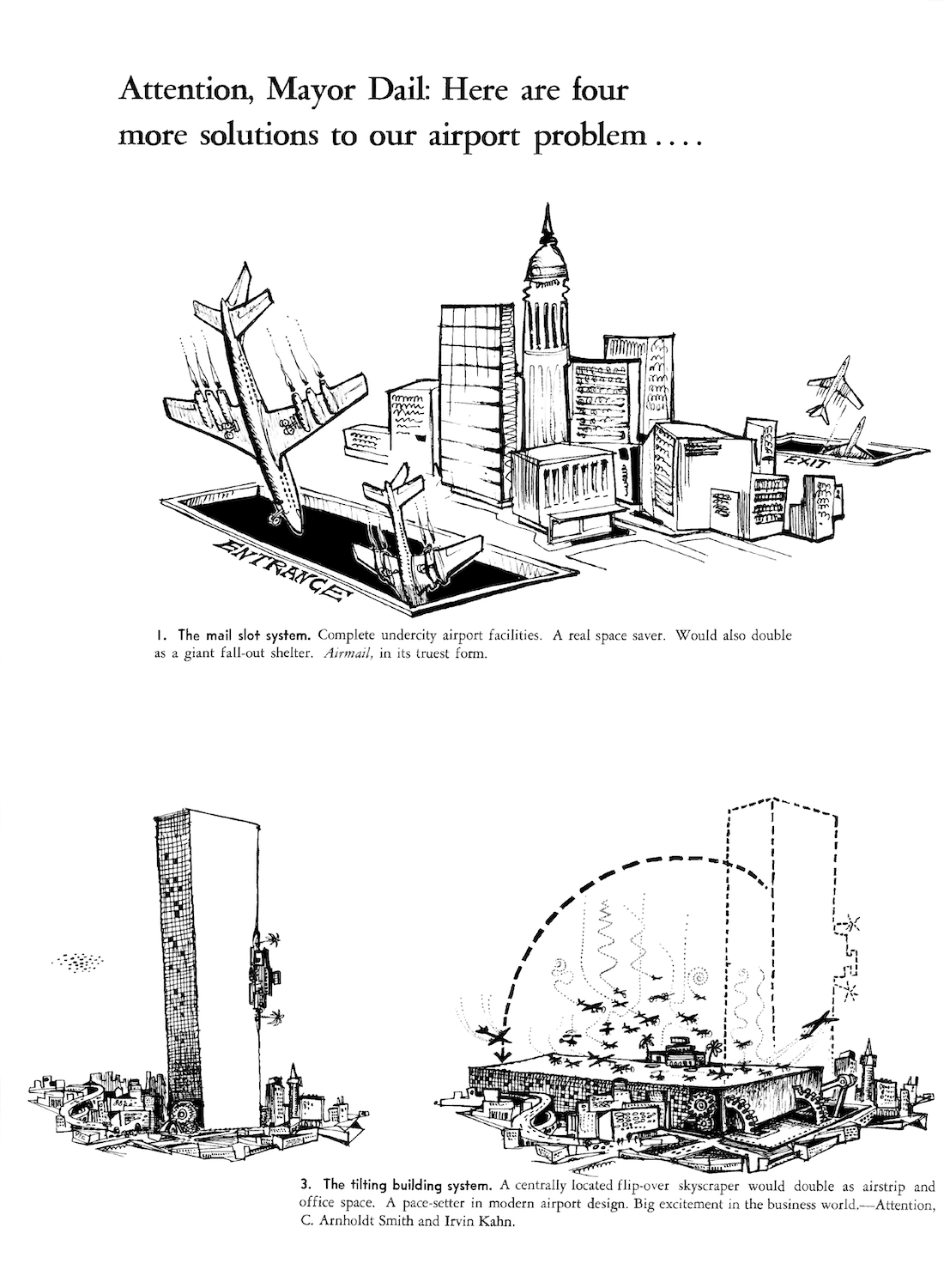 July 1960 (Airport Problem) San Diego Magazine Historical Cartoon