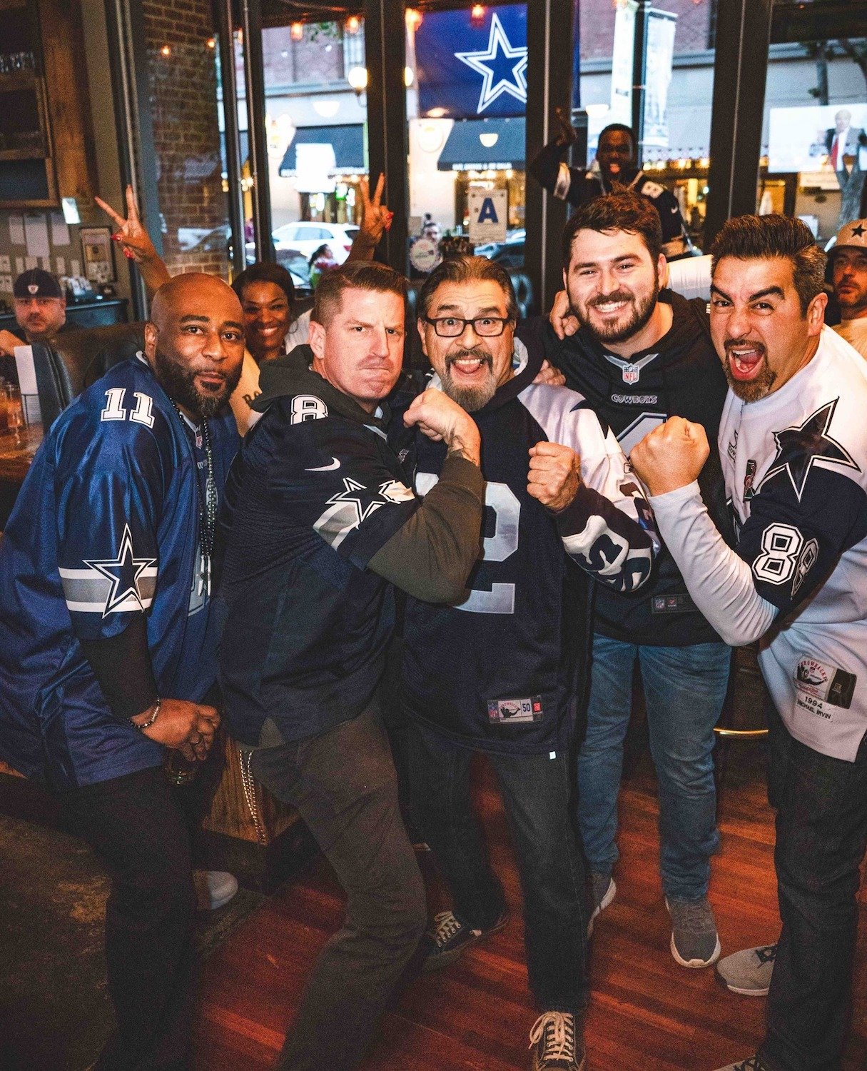 Interior of San Diego sports bar Union Kitchen & Tap where NFL fans watch Dallas Cowboys football games in the Gaslamp Quarter