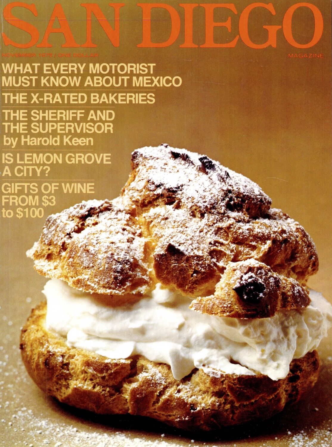Cream Puff San Diego Magazine Cover November 1975