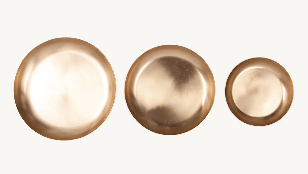 San Diego magazine holiday gift guide item brass round trays (set of three) from Adobe by Jess Vargas