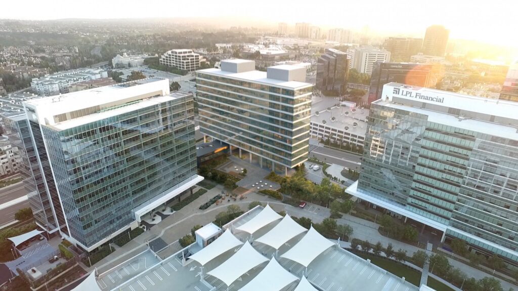 The La Jolla Commons office park aerial view