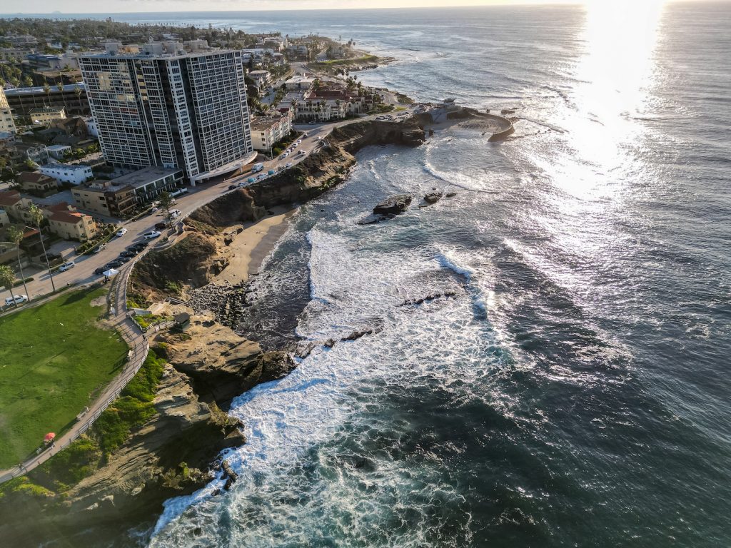San Diego aerial view of La Jolla People's Traverse