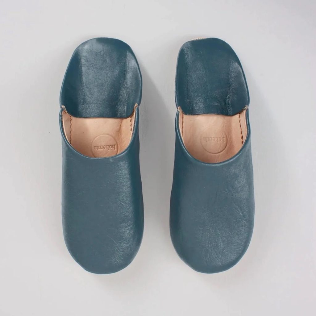 San Diego magazine holiday gift guide item Moroccan babouche slippers from Gold Leaf