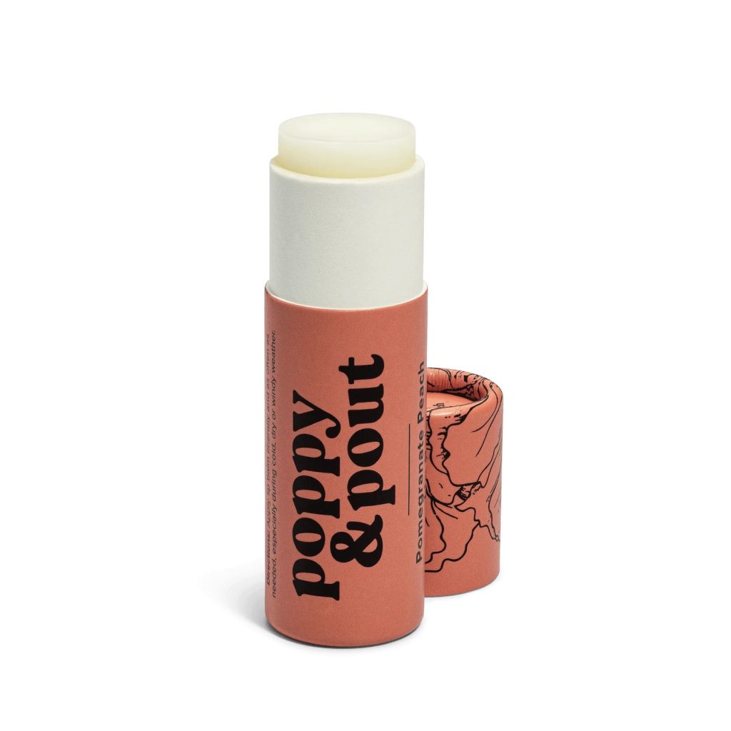 San Diego magazine holiday gift guide item Poppy & Pout lip balm from Scisters Salon