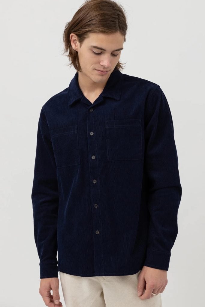 San Diego magazine holiday gift guide item Rhythm corduroy shirt from Shop Moniker