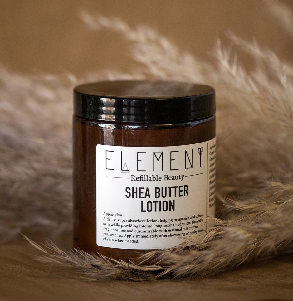 San Diego magazine holiday gift guide item Element shea butter lotion from Scisters Salon
