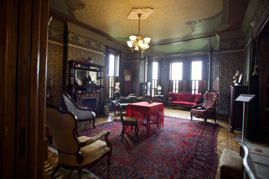 Interior of the Whaley House, one of San Diego's most haunted places