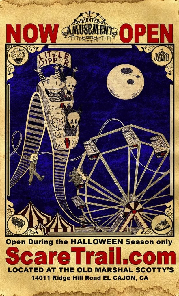 Poster for the San Diego Haunted Amusement Park
