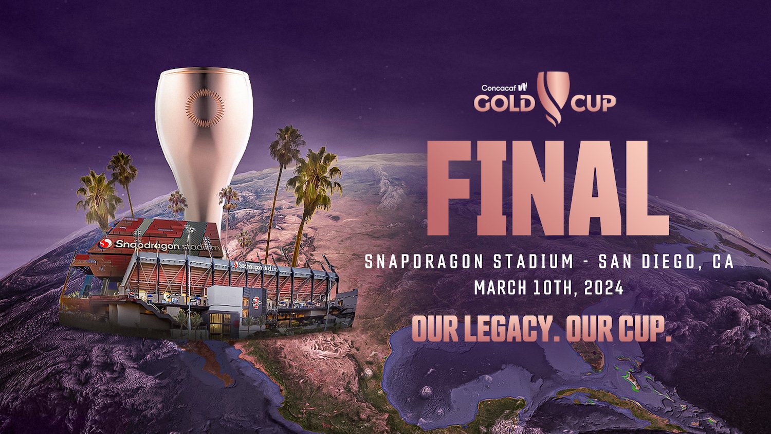 CONCACAF promotion for the 2024 Women's Gold Cup Final Match Hosted at Snapdragon Stadium San Diego