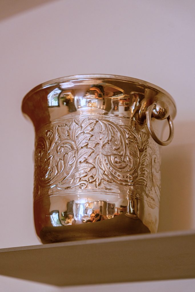 A french Champagne bucket in Karen Krasne's kitchen 