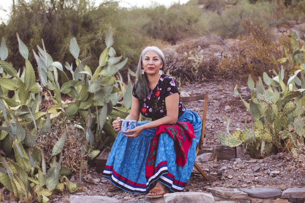 Felicia Cocotzin Ruiz, a curandera, author, and Indigenous food activist in Phoenix.