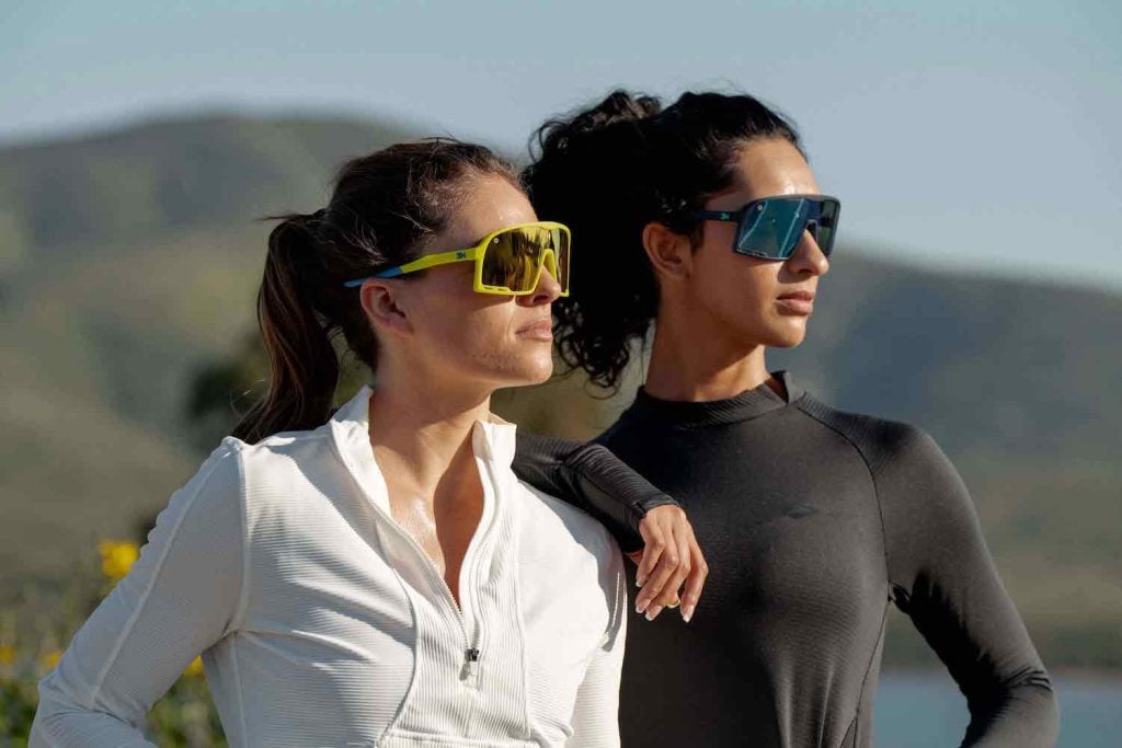 Two women wearing glasses from San Diego brand Knockaround