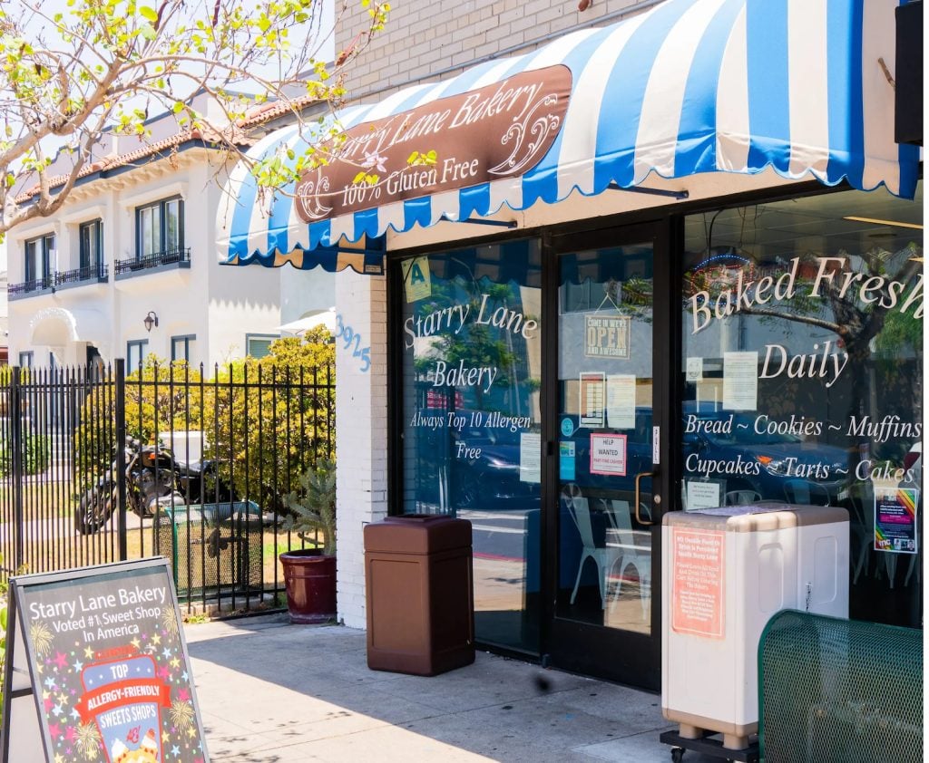 Exterior of San Diego Gluten-Free bakery, Starry Lane in Hillcrest