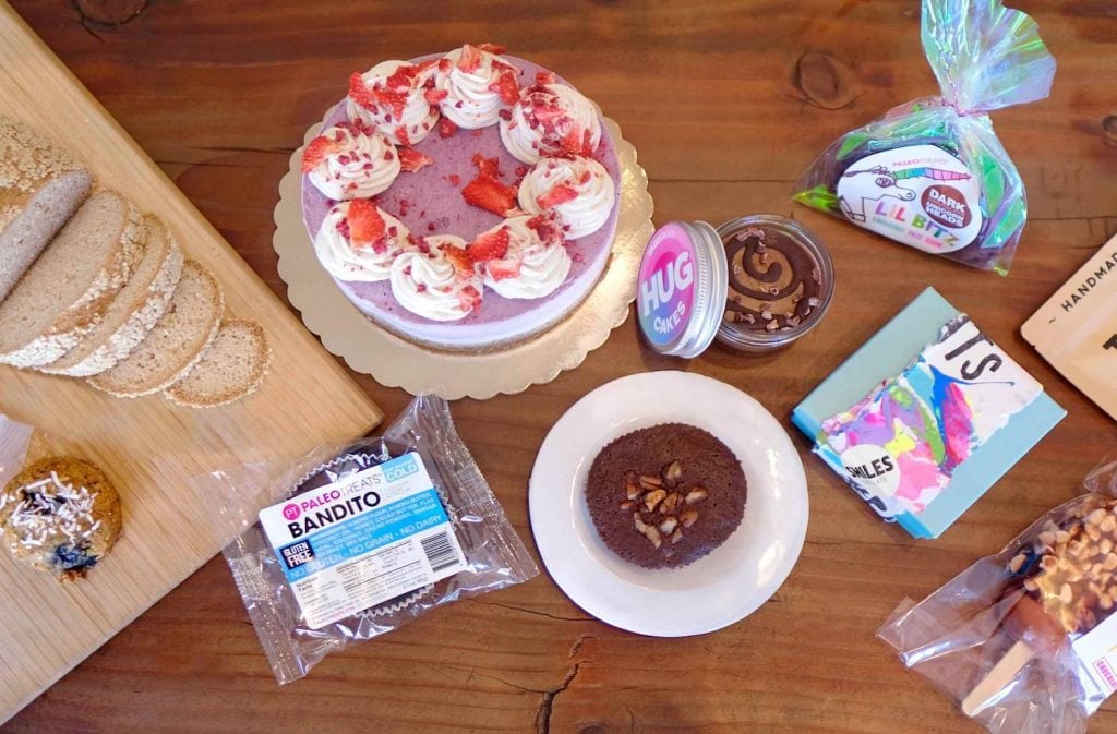 Various gluten-free baked goods from San Diego bakery Paleo Treats 