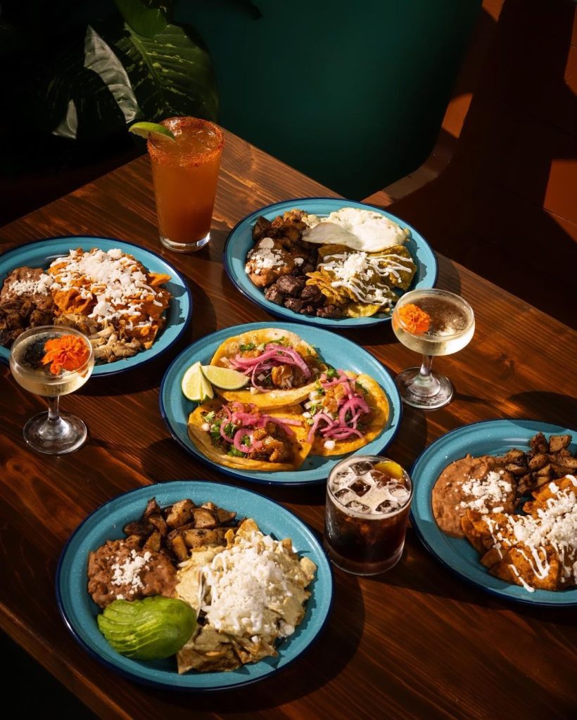 A variety of food and drinks from Chula Vista restaurant and bar La Nacional in San Diego