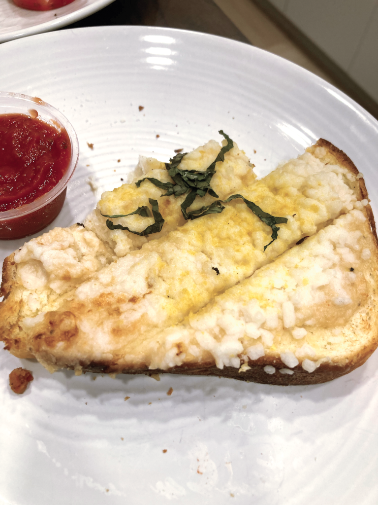 Best food and drink San Diego: Vegan Cheesy Garlic Bread from University Heights restaurant Red House Pizza