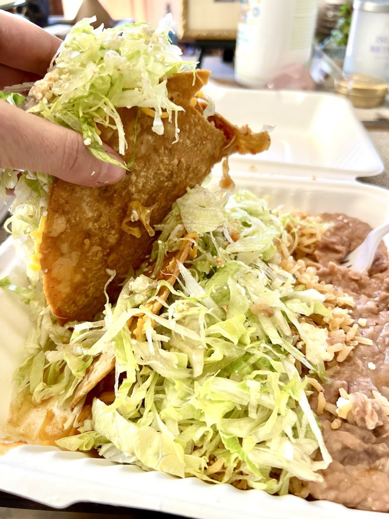 Chicken Tacos from Golden Hill restaurant Adalberto’s Mexican Food