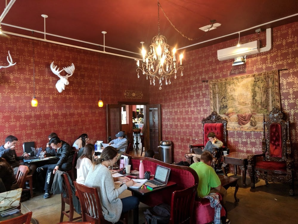 Interior of San Diego coffe shop Lestat's on Park with locations in Hillcrest, North Park, and University Heights