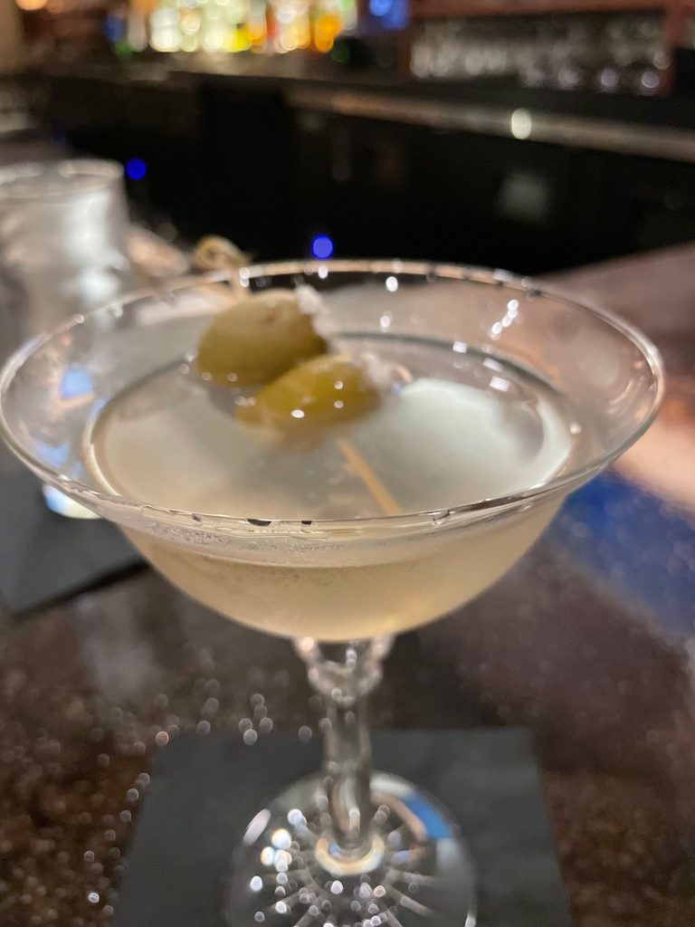 Best food and drink San Diego: Remy Dirty Martini from bar The Remy