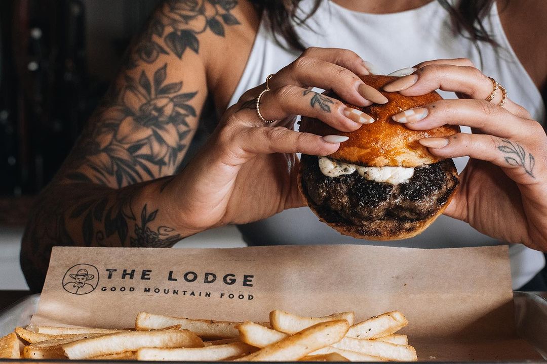 Newly opened Oceanside, San Diego restaurant The Lodge from the founders of Northern Pine Brewing featuring a burger and fries