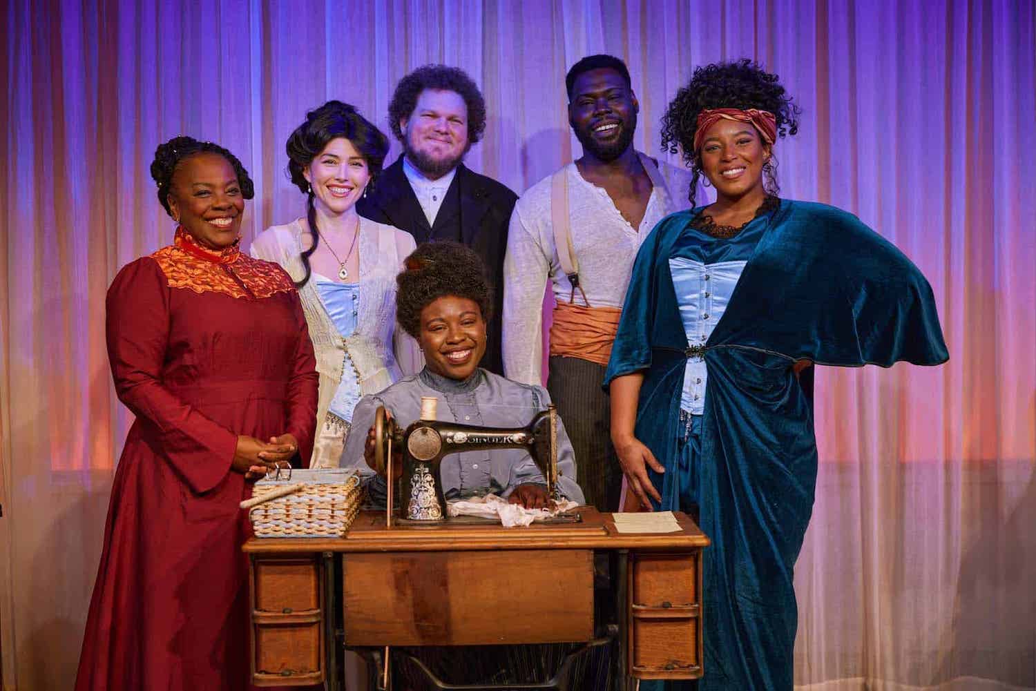The cast of theater production Intimate Apparel at the North Coast Repertory Theatre in Solana Beach, San Diego