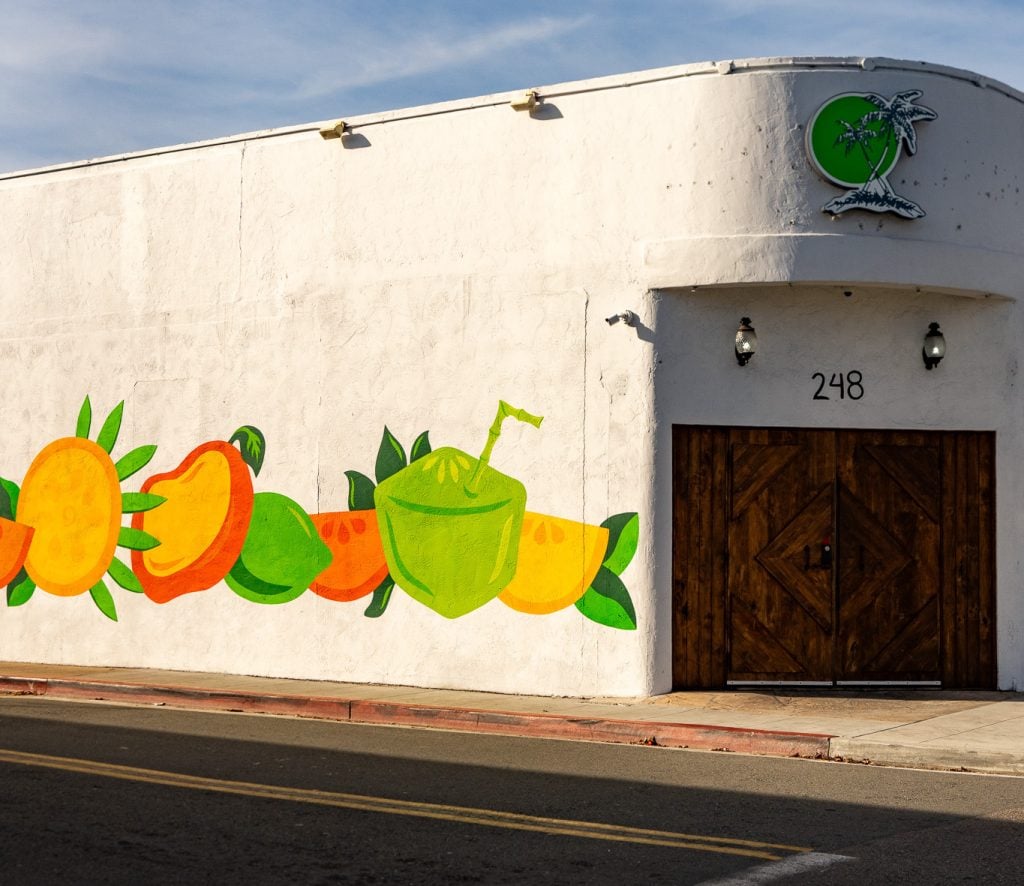 Lime in the Coconut restaurant and bar exterior in Chula Vista, San Diego