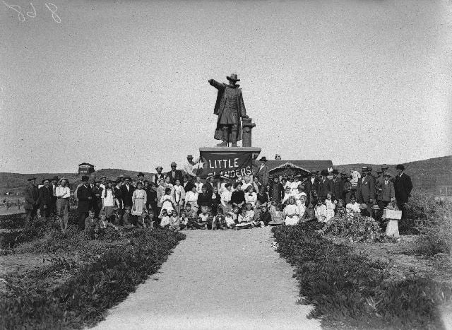 San Diego Historical Society photograph of the Little Landers commune in San Ysidro