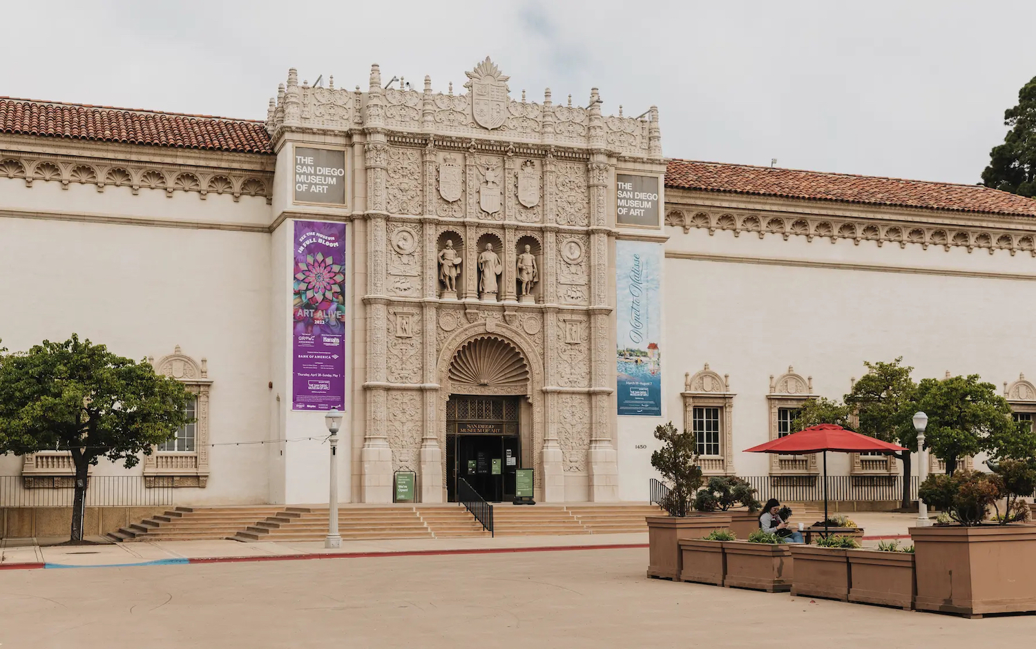 Exterior of the San Diego Museum of Art in Balboa Park, San Diego