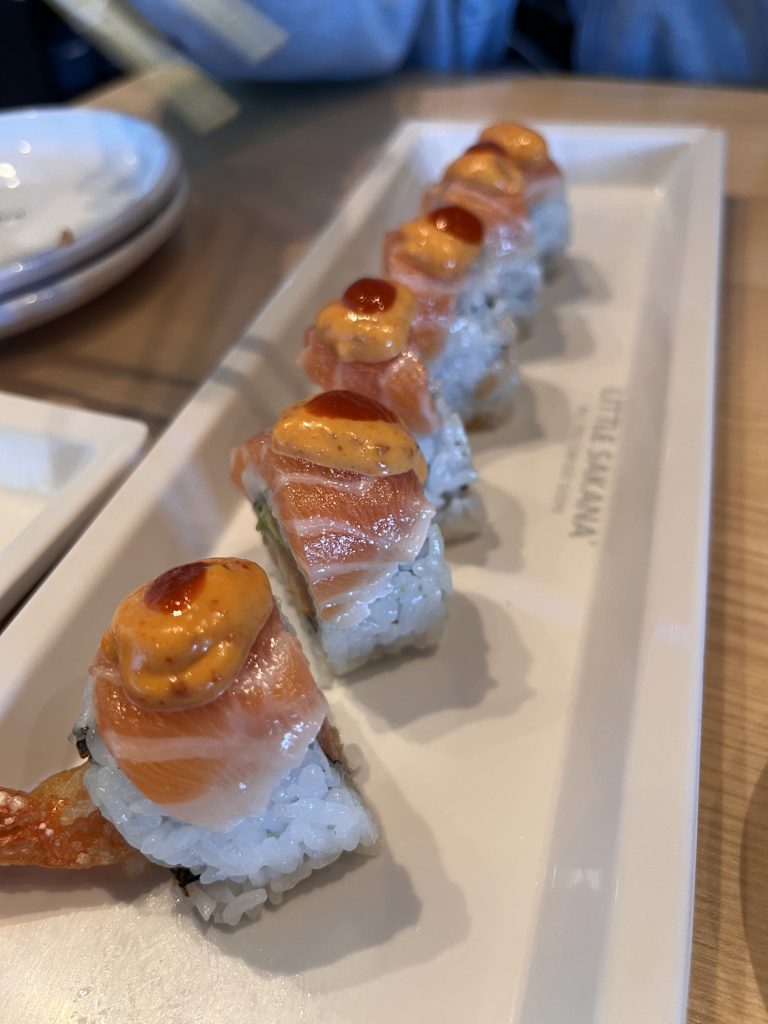 Hot Date Roll from Japanese all-you-can-eat restaurant Little Sakana Sushi Bar in Chula Vista