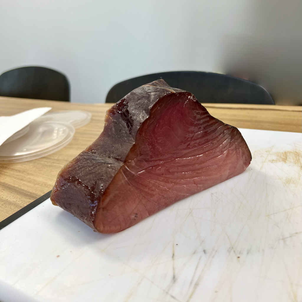 Dry-aged Tuna from local seafood market Tunaville Market & Grocery in Point Loma