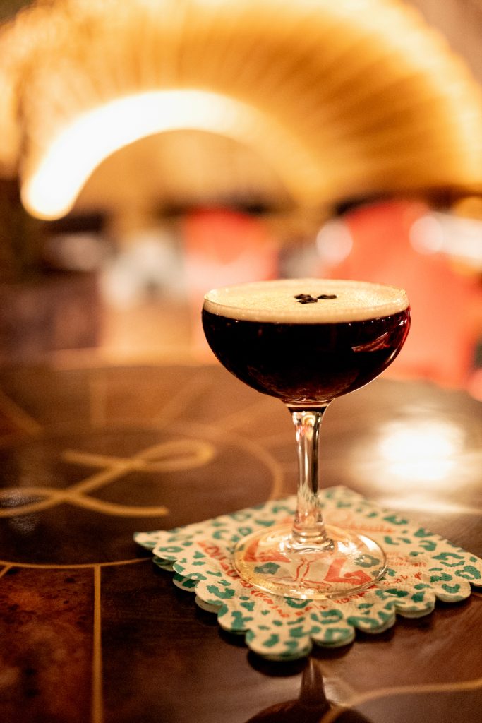 Espresso Martini from supper club Lou Lou’s Jungle Room in the new Lafayette Hotel in North Park